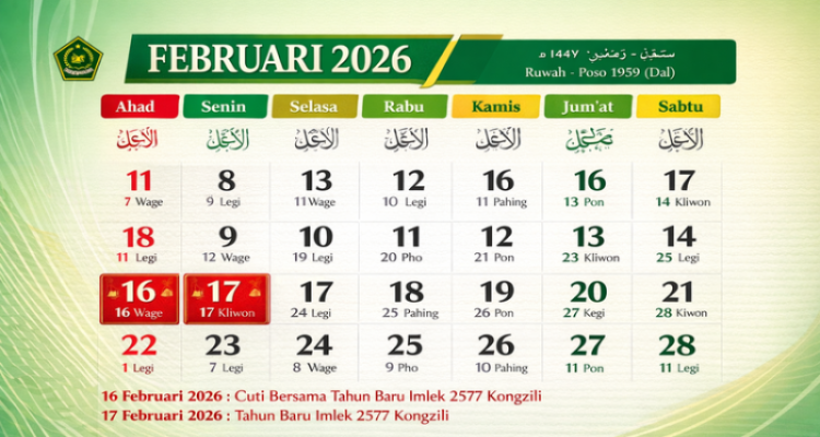 Di Bulan Februari, Ada Long Weekend 4 Hari, Ayo Cek Kalendernya