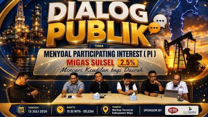 Dialog Publik JMSI Wajo: Desak Evaluasi PI Migas 2,5 Persen, Nilai Belum Penuhi Rasa Keadilan bagi Daerah